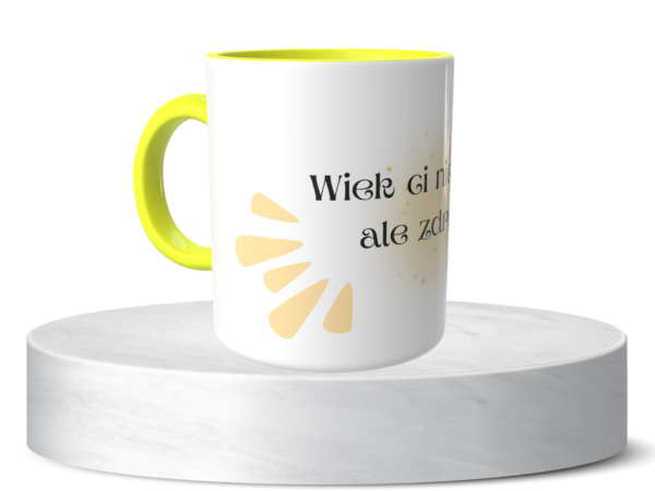 Śmieszny Kubek Na urodziny - Wiek Ci nie służy, ale zdrowia